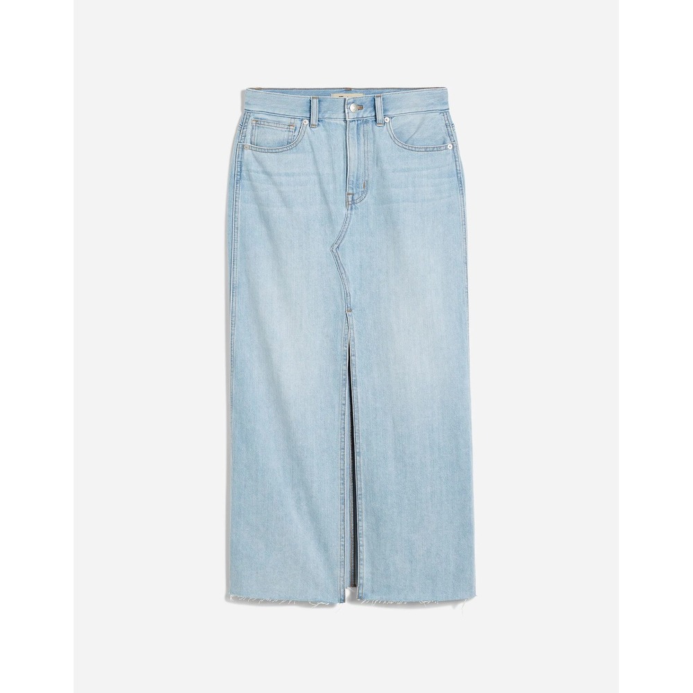 Madewell Rilee Denim Midi Skirt‎ Light Wash Size 33/14/16 L/XL NWT